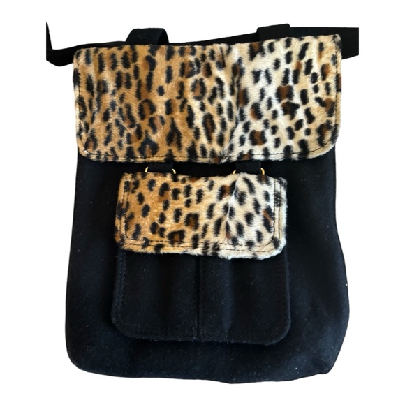 Comeco Women's Black/ Leopard Print Fanny Pack - Fashion Waist Pack - Picture 5 of 11